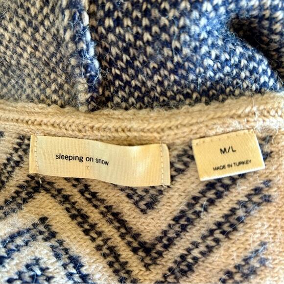 Anthropologie Sleeping On Snow Mabli Wool Knit Vest Cardigan Boho Ombre M/L - Picture 5 of 7